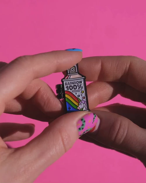 A girl opens the pin with secret