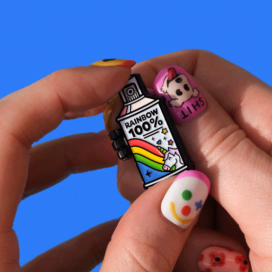 Unicorn secret moving enamel pin